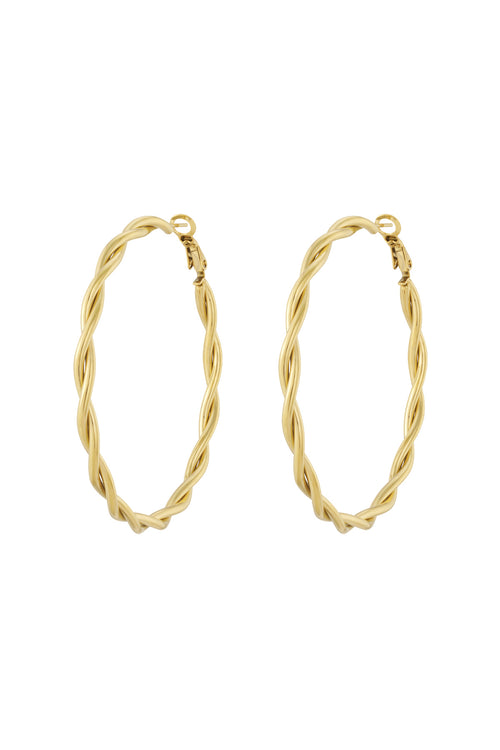 Circle Hoop Earrings – Gold-Plated Steel