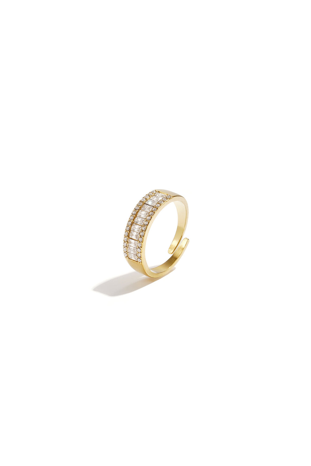 Elegant Adjustable Rhinestone Minimalist Ring
