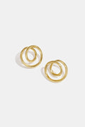 Elegant Gold Circle Stud Earrings for Everyday Wear