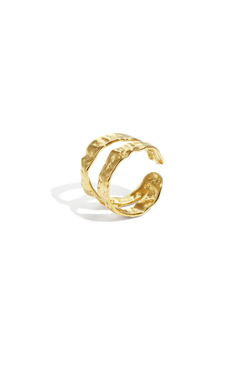 Irregular Shape Minimalist Ring – Gold-Plated Steel