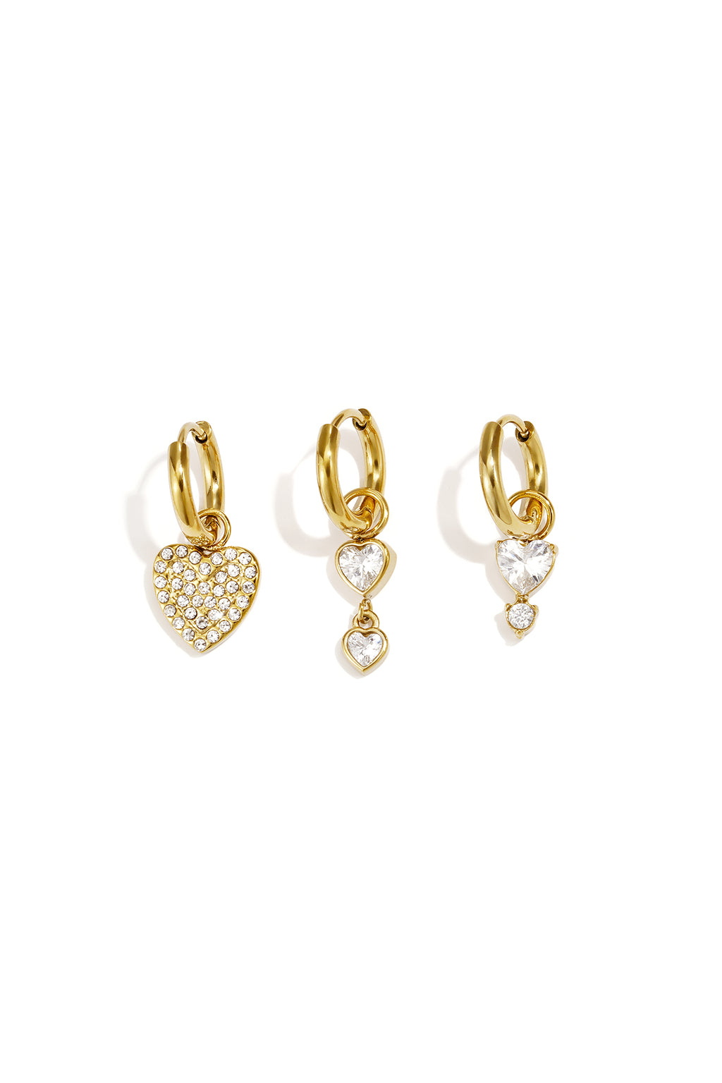 Stainless Steel Earring Sets Heart Simple Simple Series Women's jewelry