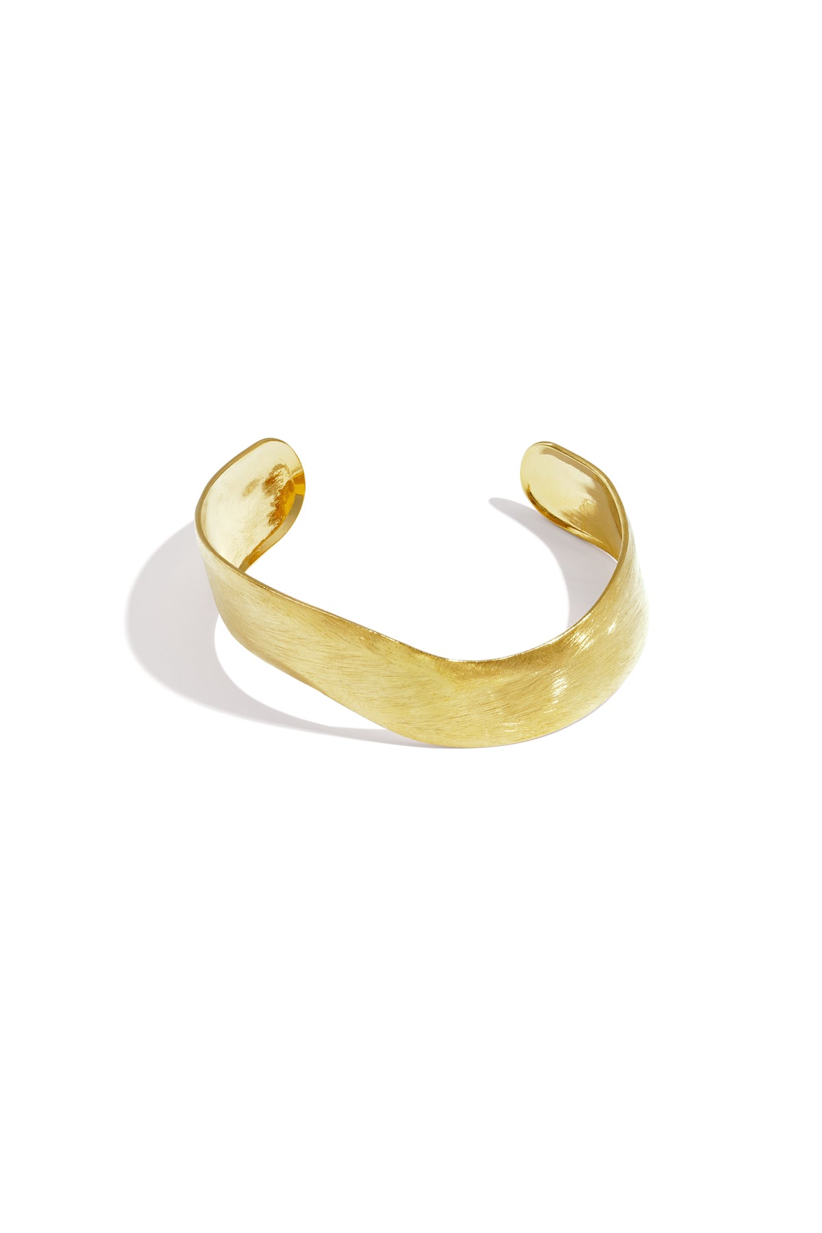 Irregular Shape Cuff Bracelet – Gold-Plated Steel