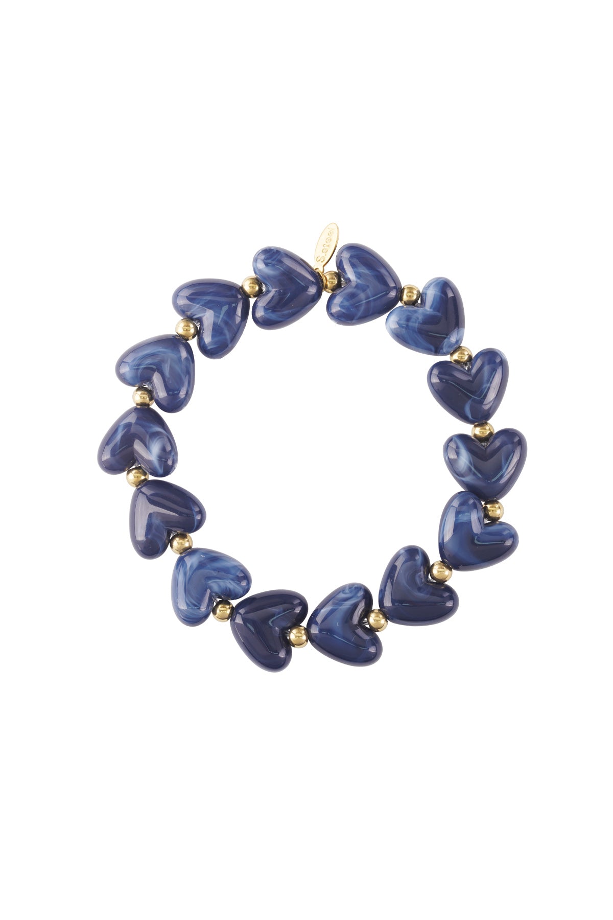 Perlenarmband Herz aus Acryl, elastisch