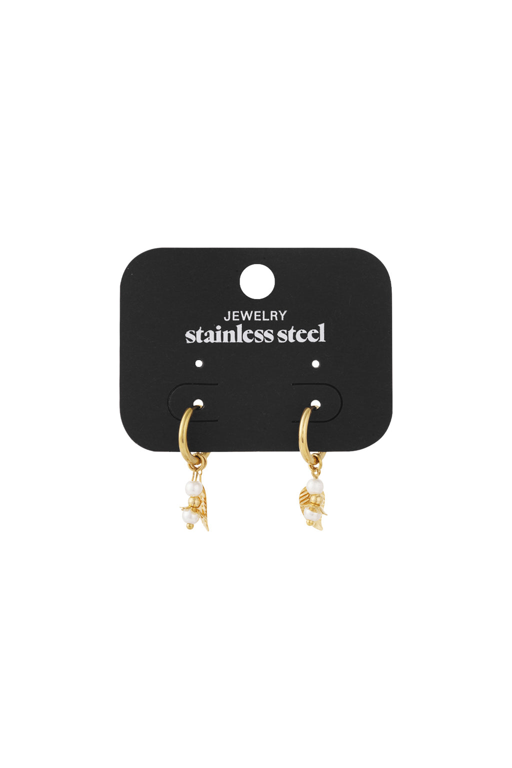 leaf earrings with pearls