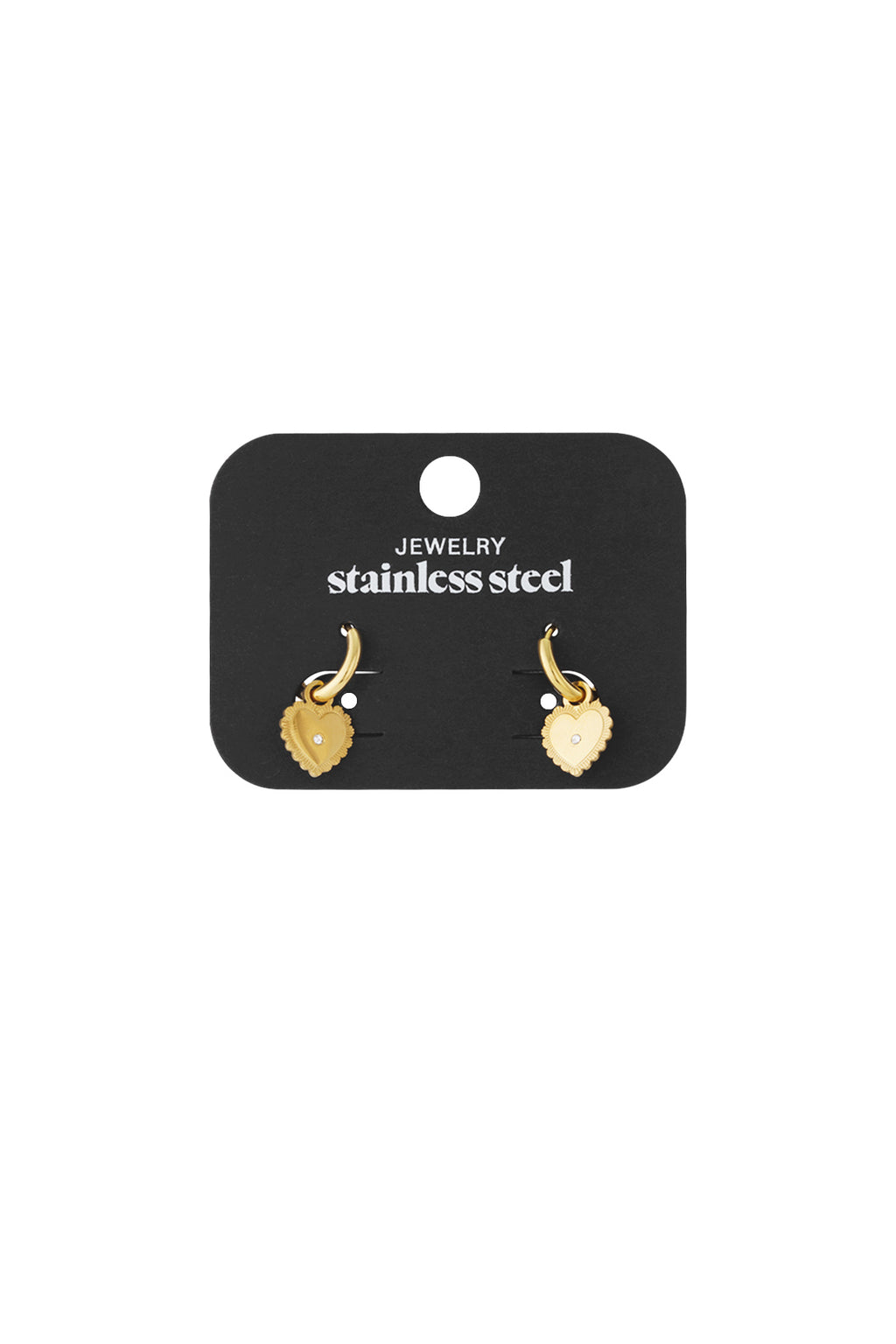 Mini dot heart earrings