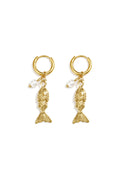 Stainless Steel Drop Earrings Fish Simple Daily Simple Series Women's jewelry
