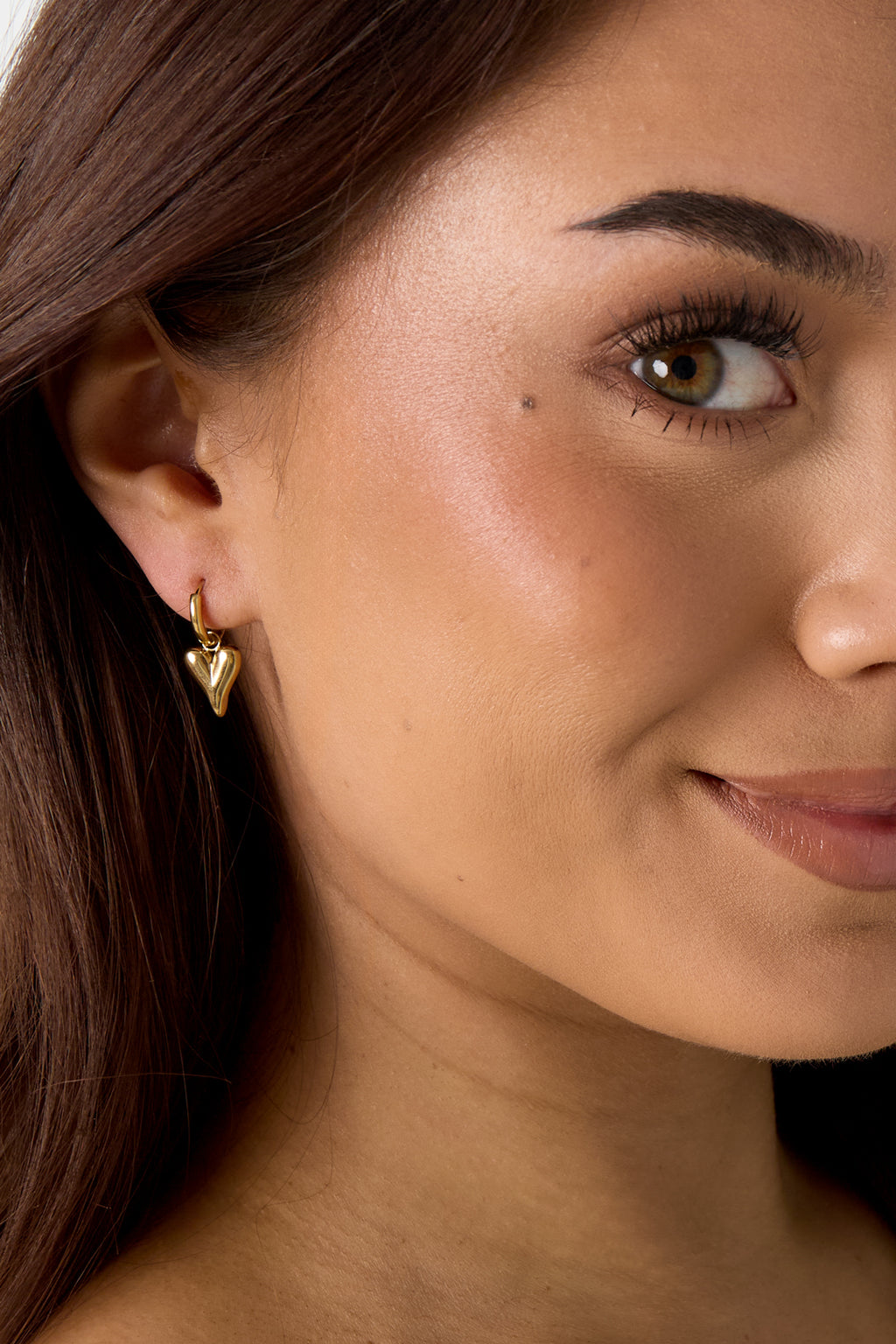 stainless steel heart shaped earrings