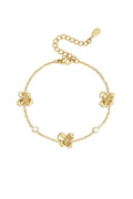 Stainless Steel Charm Bracelets Flower Simple Daily Simple Series Women's jewelry