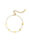 Stainless Steel Chain Bracelets Heart Casual Daily Simple Series Women's jewelry