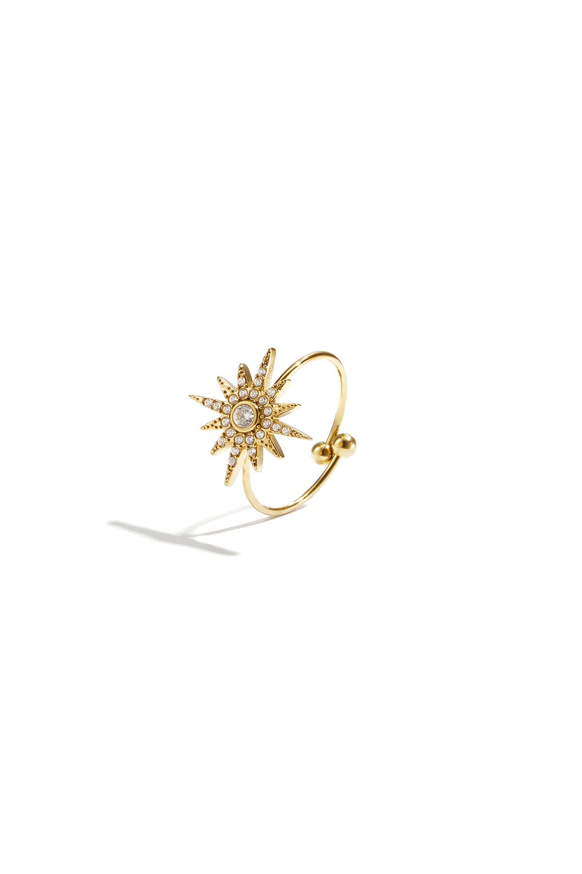 Elegant Adjustable Gold Statement Ring for Everyday Glam
