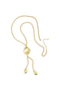 Long necklace with organic shape beads