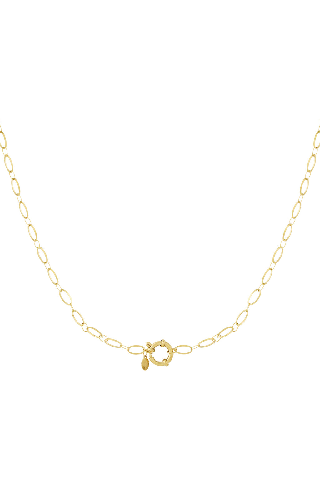 Stylish Gold Color Stainless Steel Chain Necklace