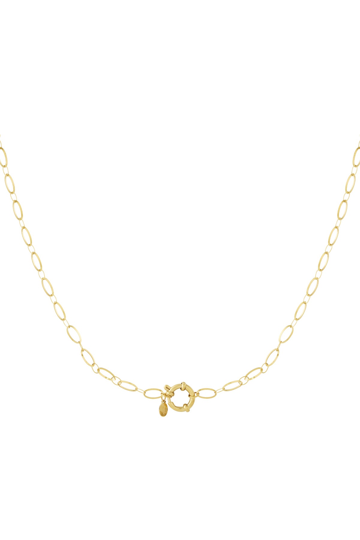 Stylish Gold Color Stainless Steel Chain Necklace