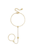 Tennis-style handchain with flowers
