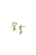 Stainless Steel Drop Earrings Heart Simple Daily Simple Series Women's jewelry