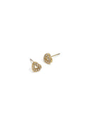 Elegant Heart Shaped Rhinestone Stud Earrings