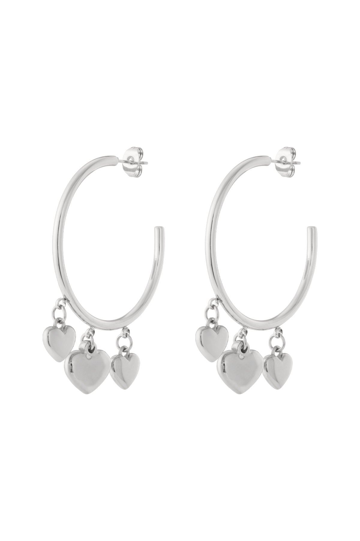 Hoop heart Earrings