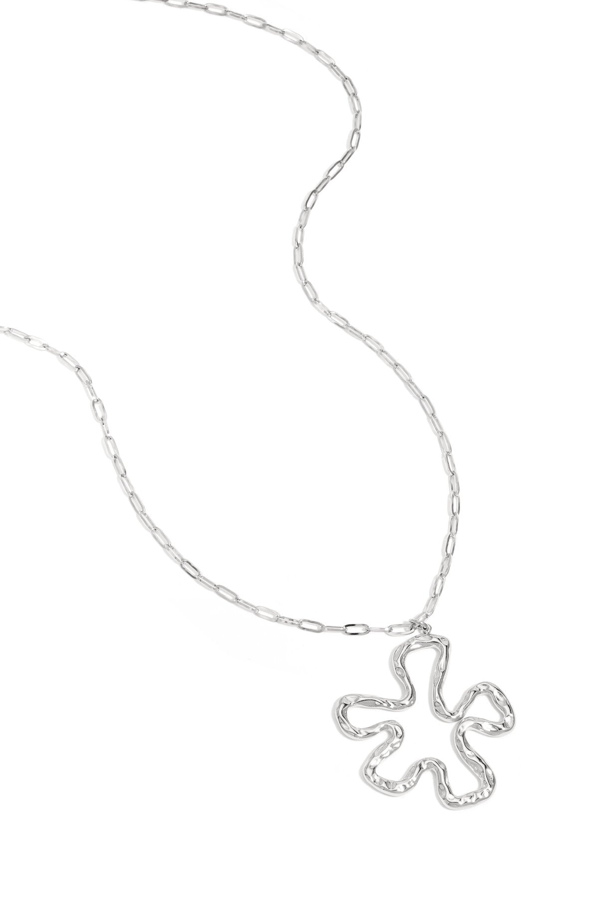Elegant Stainless Steel Coral Pendant Necklace