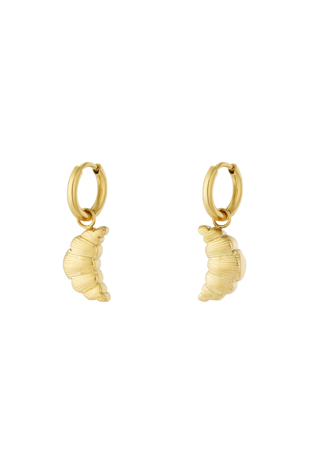 Irregular Shape Drop Earrings – Gold-Plated Steel