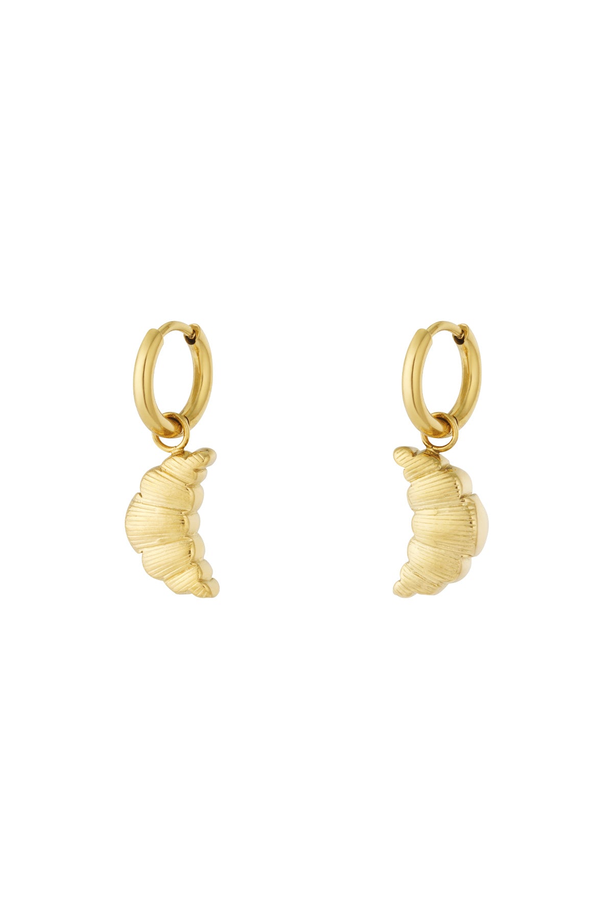 Irregular Shape Drop Earrings – Gold-Plated Steel