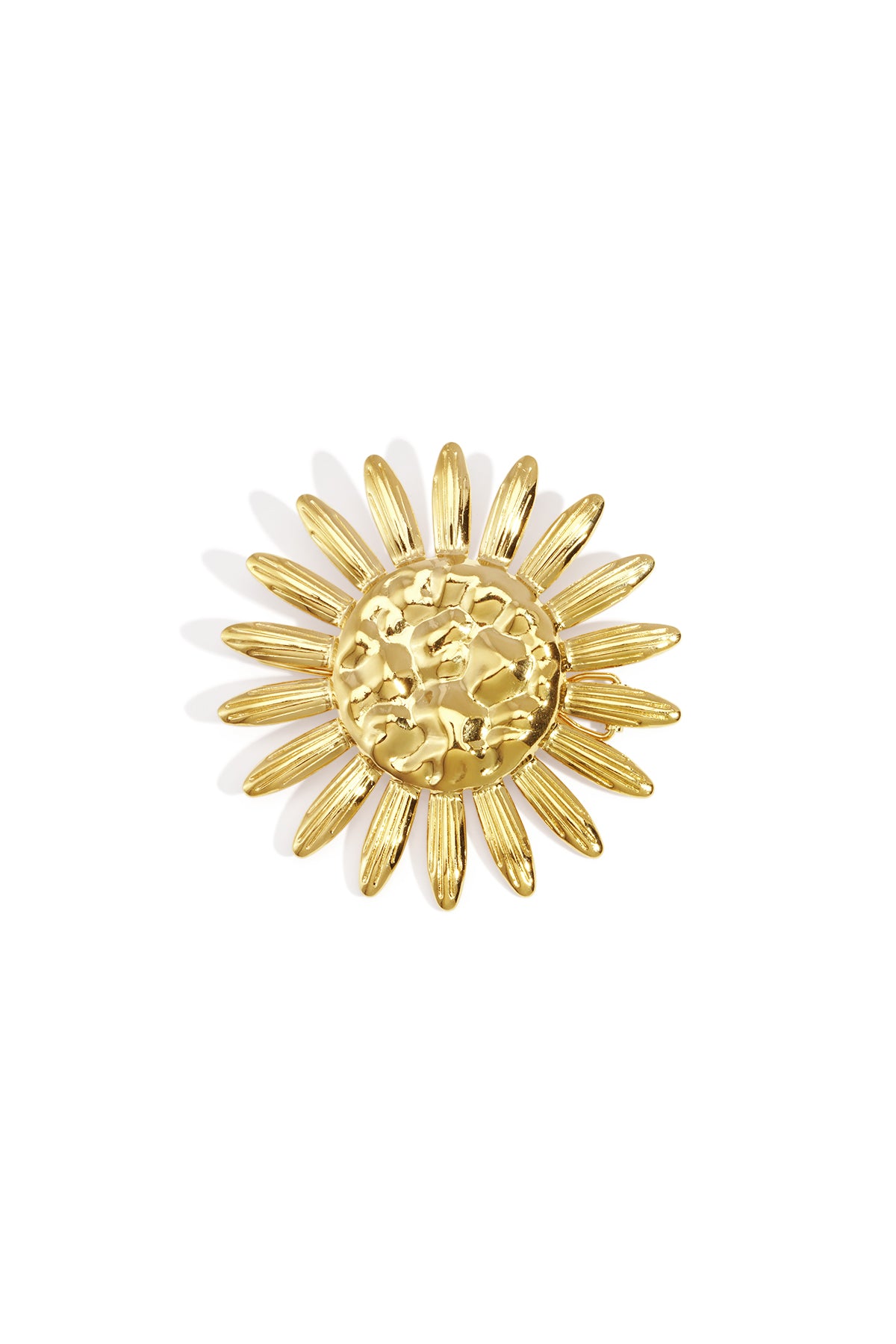 Flower Brooch – Gold-Plated Steel