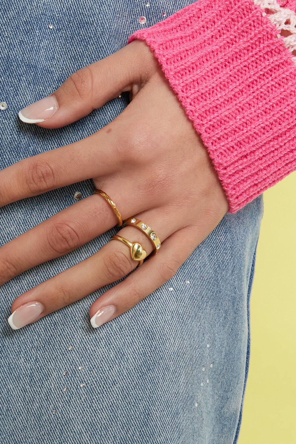 Elegant Gold-Color Minimalist Heart Ring for Daily Wear