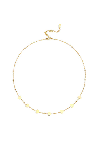 Gliederkette Herz Gold aus Edelstahl von Corelune