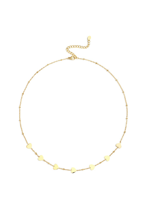 Gliederkette Herz Gold aus Edelstahl von Corelune