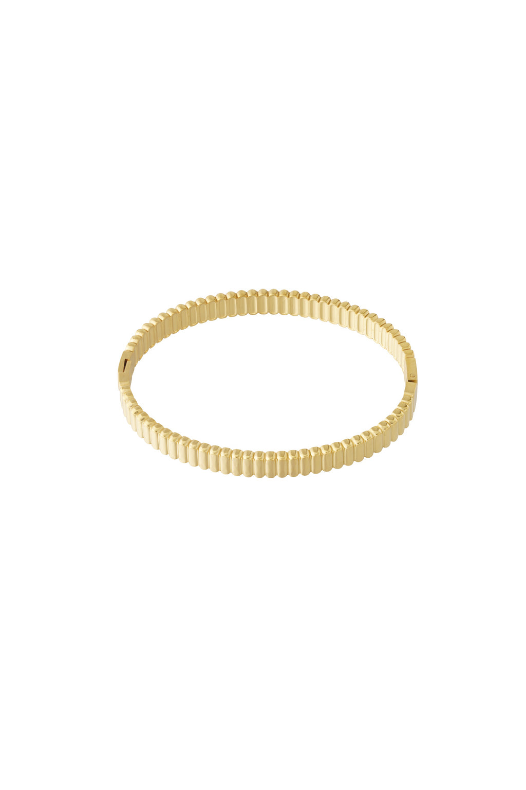 Irregular Shape Bangle – Silver-Tone Steel