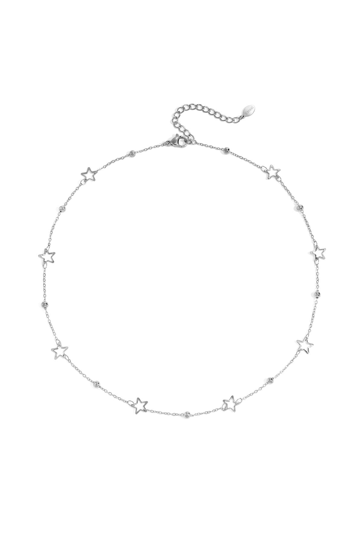 Elegant Star Chain Necklace in Silver & Gold