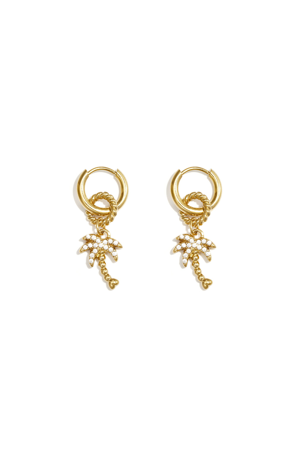 Stainless Steel Drop Earrings Plant Simple Daily Simple Series Women's jewelry