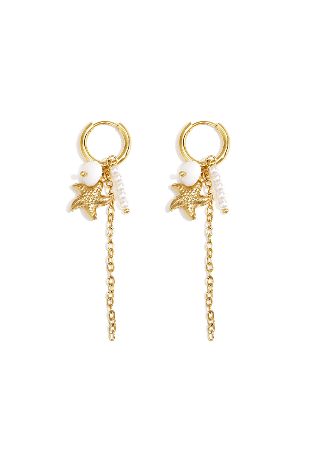 Romantic Starfish Beaded Earrings for Spring/Summer