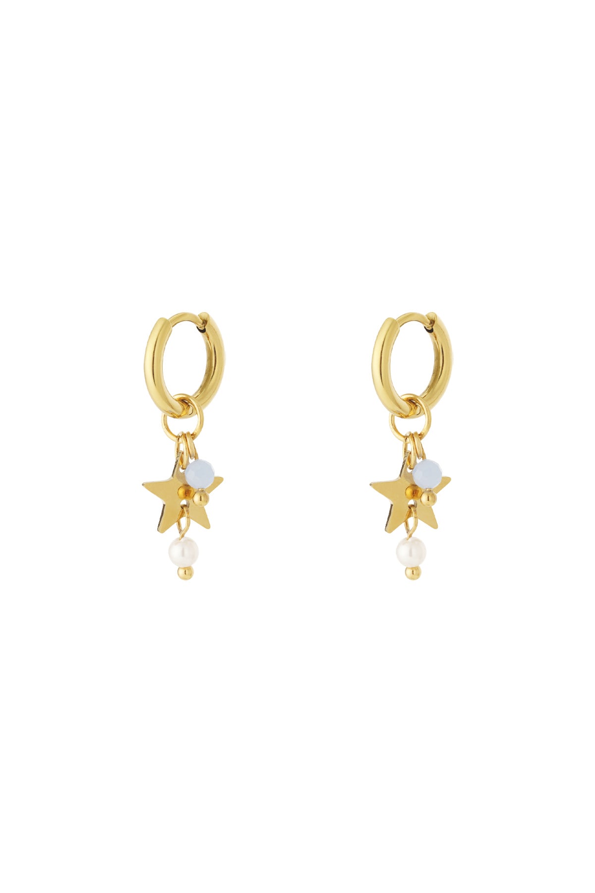 Star Drop Earrings – 14K Gold Plated Steel