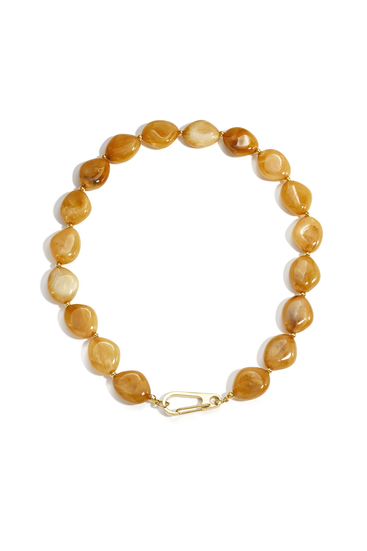 Statement Beaded Necklace – Pink Steel