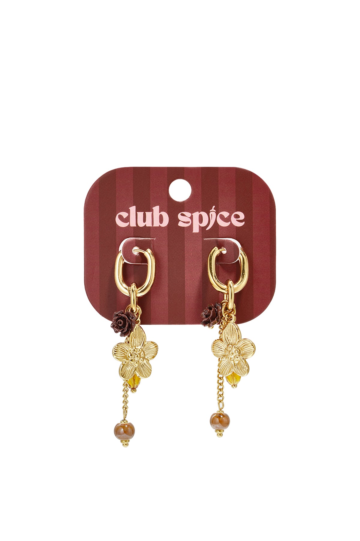 Stainless Steel Beads Earrings Flower Casual Daily Romantic Series Women's jewelry
