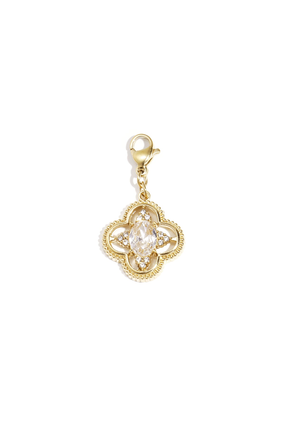 Clover jewelry charm with stones DIY