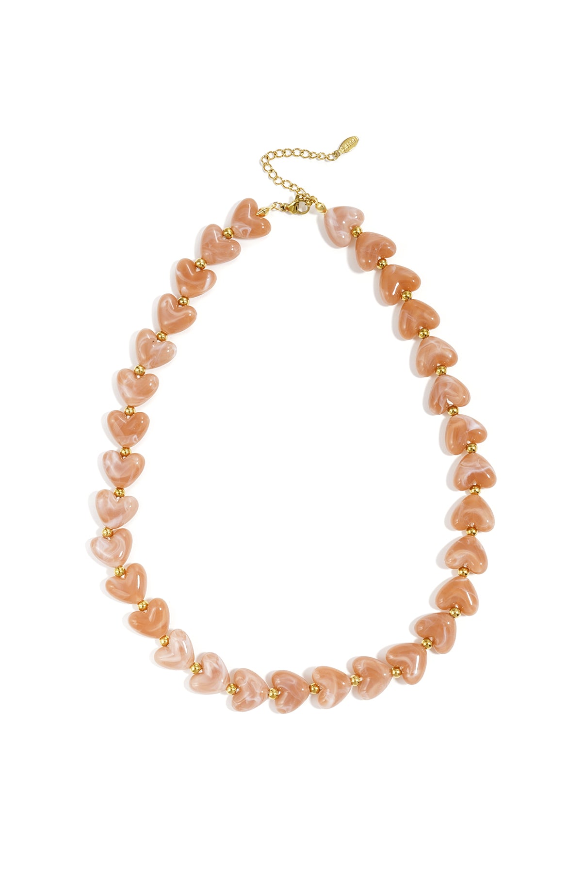 Pearl Necklace Heart made of Acrylic, 37 to 45 cm
