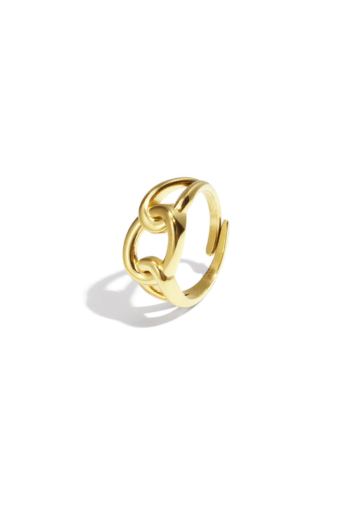 Irregular Shape Minimalist Ring – Gold-Plated Steel