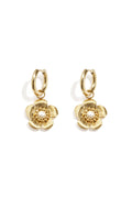 earring with cute flower pendant