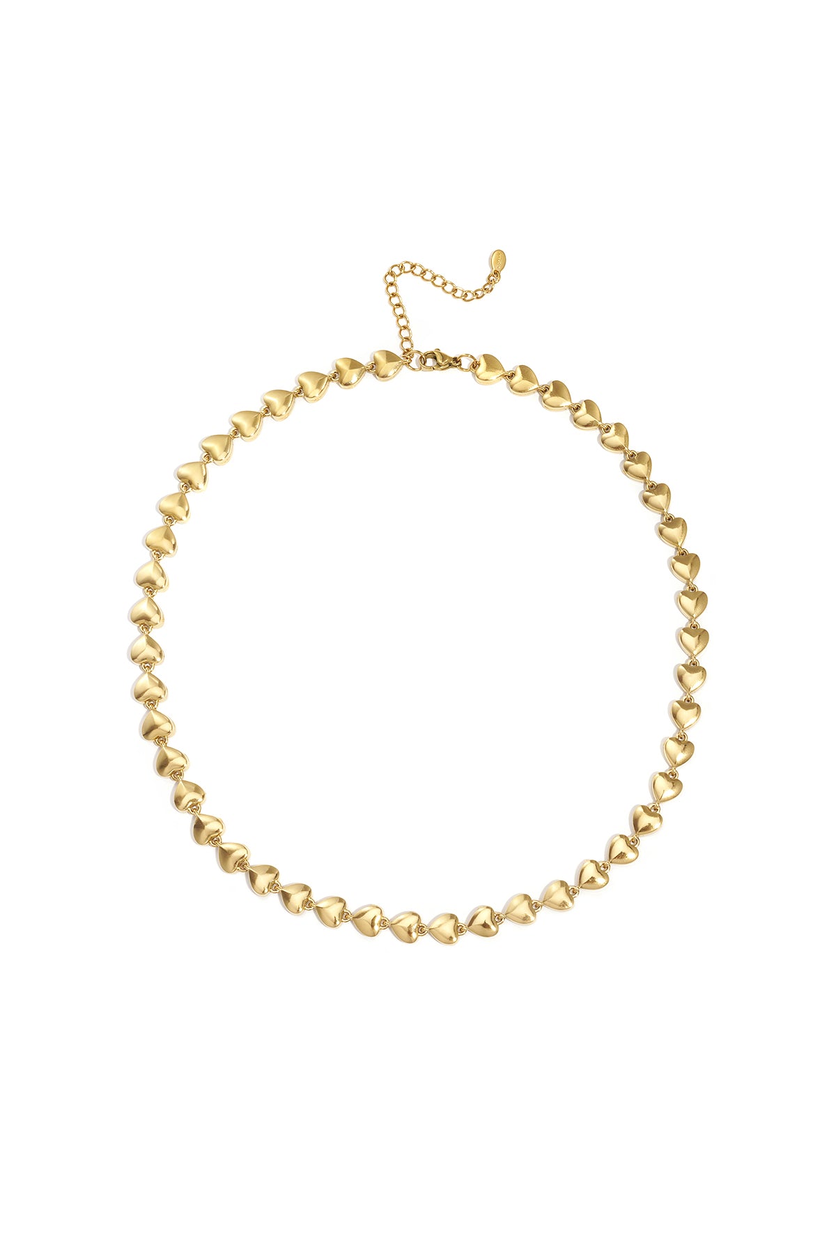Heart Chain Necklace – Gold-Plated Steel