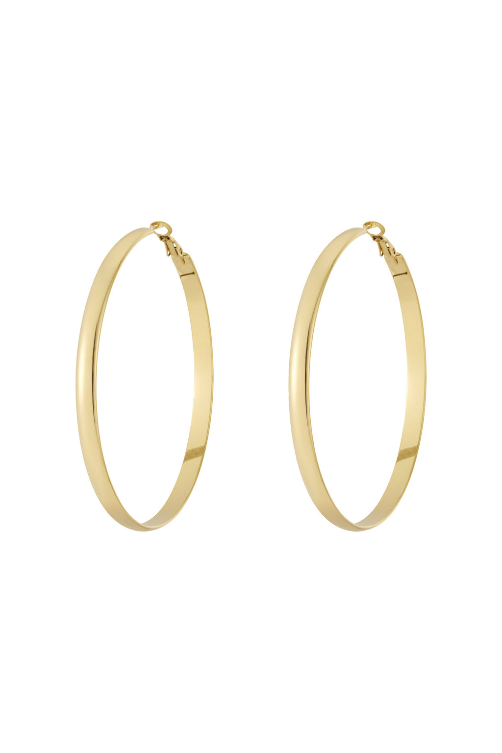 Irregular Shape Hoop Earrings – Silver-Tone Steel
