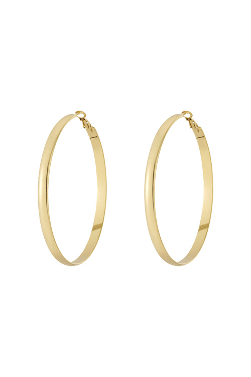 Irregular Shape Hoop Earrings – Silver-Tone Steel