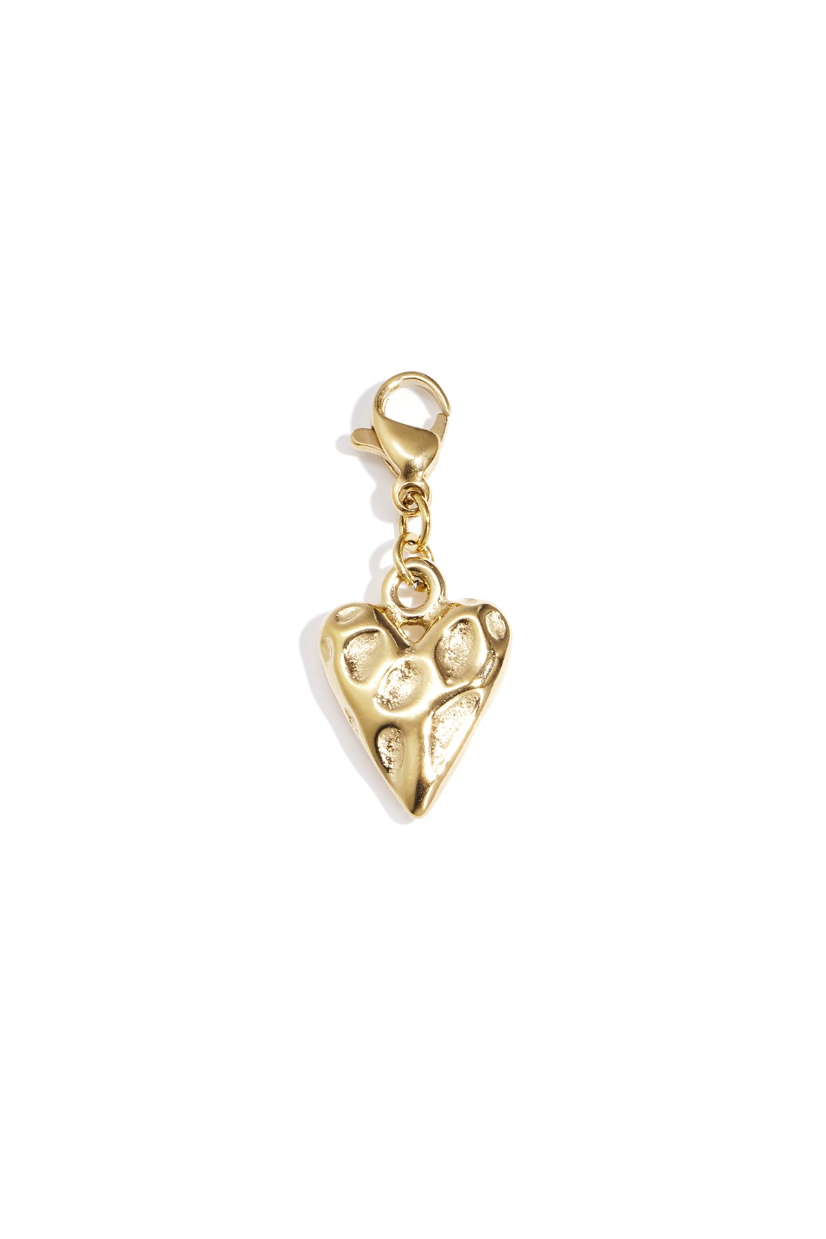 Jewelry charm textured heart DIY