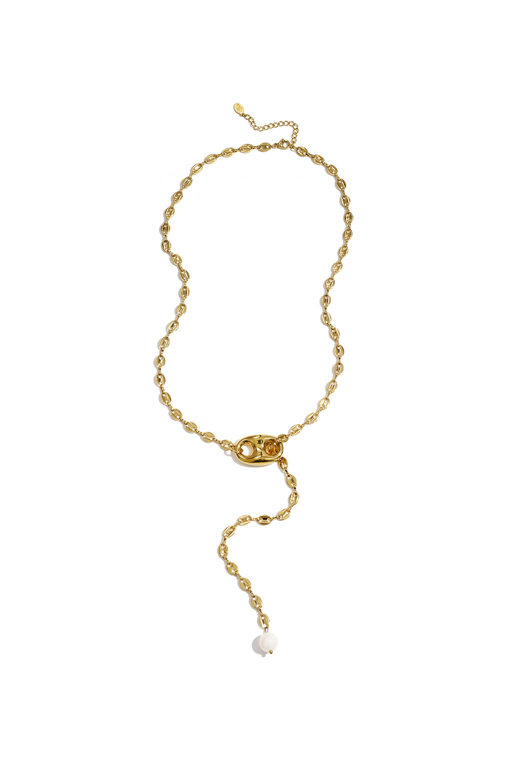 Chain Pendant Necklace – Gold-Plated Steel