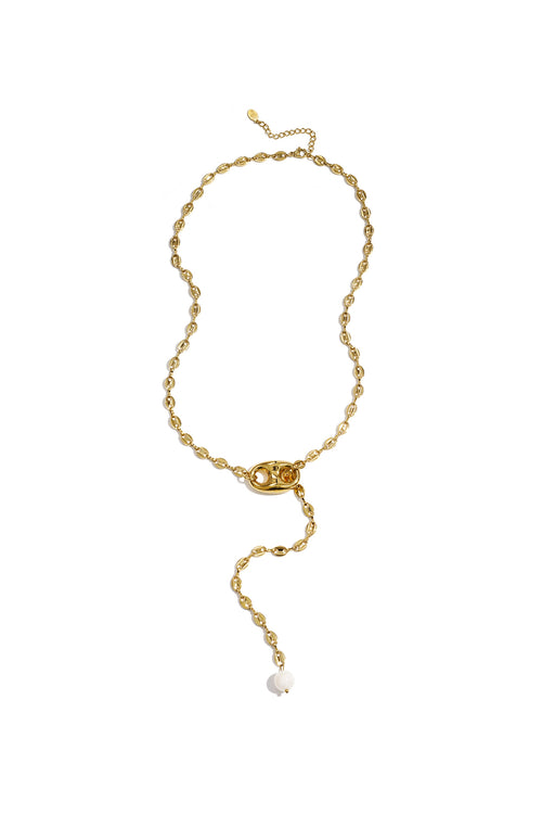 Chain Pendant Necklace – Gold-Plated Steel