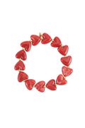 Perlenarmband Herz aus Acryl, elastisch
