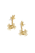 Dangling starfish earrings with crab