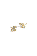 Earrings with round stones