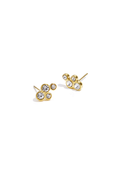 Earrings with round stones