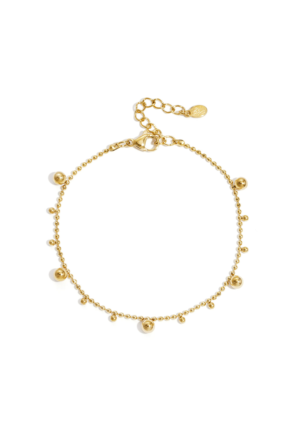 Polka Dots Chain Bracelet – Gold-Plated Steel